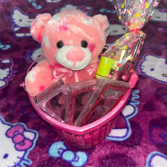 Pink Bear Small Basket💞