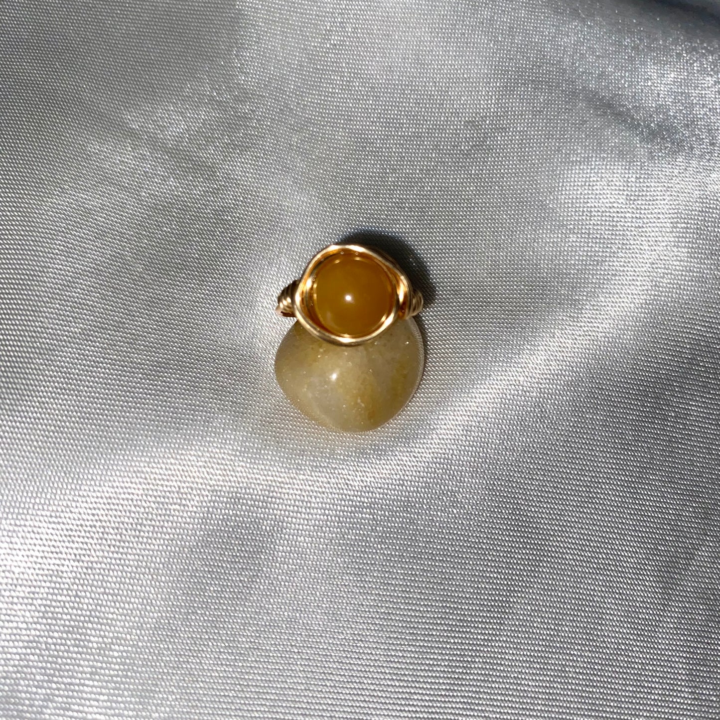 Yellow Jade Ring