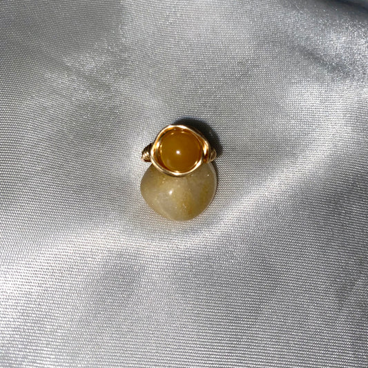 Yellow Jade Ring